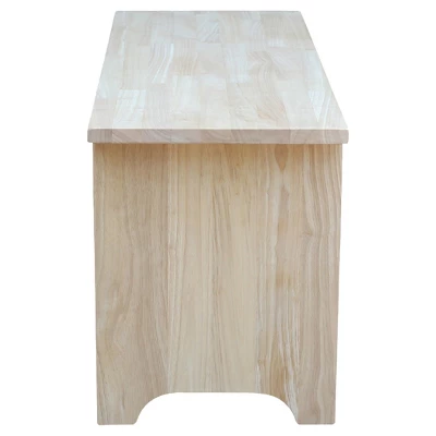 Brookstone Bench Unfinished - International Concepts 2 Brookstone Bench Unfinished - International Concepts - Image 2