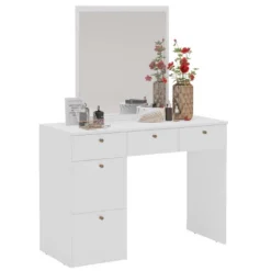 Nevada Vanity With Mirror White - Polifurniture -Living Space Shop GUEST 20caef49 9c0c 4249 9efe 78fbc3fa1176
