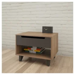 Queen 5pc Alibi Bedroom Set Walnut - Nexera