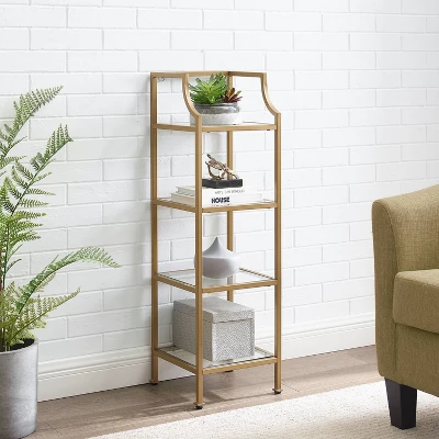 40" Aimee Short Etagere Gold - Crosley 6 40" Aimee Short Etagere Gold - Crosley - Image 6