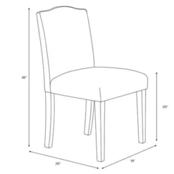 Alex Camel Back Dining Chair In Damask - Skyline Furniture -Living Space Shop GUEST 20fbe646 3d84 4aac 9768 6014d8c3ddeb