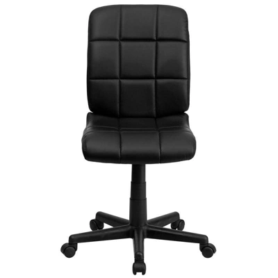 Mid-Back Quilted Vinyl Swivel Task Chair - Riverstone Furniture 3 Mid-Back Quilted Vinyl Swivel Task Chair - Riverstone Furniture - Image 3