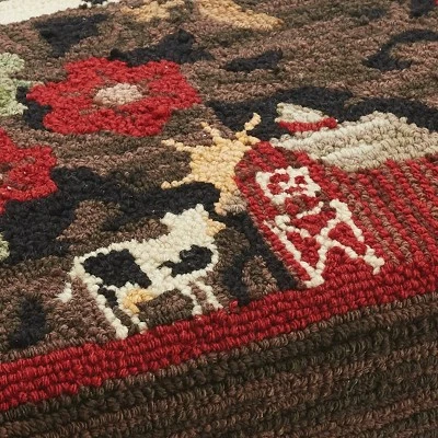 Park Designs Farm Life Hooked Bench 2 Park Designs Farm Life Hooked Bench - Image 2