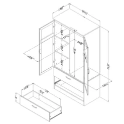 Acapella Wardrobe Armoire - South Shore -Living Space Shop GUEST 21da383e 0221 4361 8c62 6d89dec0c9ef