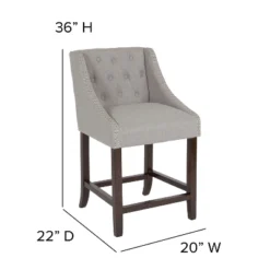 Merrick Lane Upholstered Counter Stool 24" High Transitional Tufted Counter Stool With Accent Nail Trim 28 Merrick Lane Upholstered Counter Stool 24" High Transitional Tufted Counter Stool With Accent Nail Trim -Living Space Shop GUEST 22f41a73 e2e3 44e1 8ca8 1e27f2f37ea2