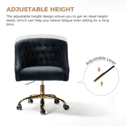 Anika Home Office Task Chair Velvet Tufted Swivel Adjustable Swivel 360 Degree Wheels | Karat Home 35 Anika Home Office Task Chair Velvet Tufted Swivel Adjustable Swivel 360 Degree Wheels | Karat Home -Living Space Shop GUEST 23608d61 ae75 4170 bb67 d6d422255b96