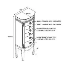 Verona Italian Influenced Jewelry Armoire Espresso - Powell Company 25 Verona Italian Influenced Jewelry Armoire Espresso - Powell Company -Living Space Shop GUEST 254a7cab 2dc4 43fc b821 d70ecb2050fa