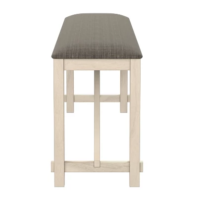 60" Altamont Padded Seat Counter Height Bench Ivory/Gray - HOMES: Inside + Out 2 60" Altamont Padded Seat Counter Height Bench Ivory/Gray - HOMES: Inside + Out - Image 2
