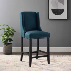 Baron Upholstered Fabric Counter Height Barstool - Modway -Living Space Shop GUEST 26c1d77a 056f 479c ad64 7264a7001781
