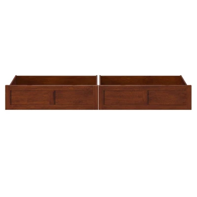 Set Of 2 Queen/King/Twin XL Drawers Walnut - AFI 2 Set Of 2 Queen/King/Twin XL Drawers Walnut - AFI - Image 2