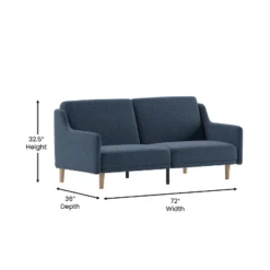Emma And Oliver Plush Padded Upholstered Split Back Sofa Futon With Smooth Curved Removable Arms And Wooden Legs 17 Emma And Oliver Plush Padded Upholstered Split Back Sofa Futon With Smooth Curved Removable Arms And Wooden Legs -Living Space Shop GUEST 27aebfc5 ae22 4135 bc35 7cf2fc4e7406