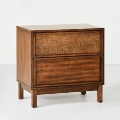 Wood & Cane Transitional Nightstand - Hearth & Hand™ With Magnolia -Living Space Shop GUEST 27e1b45f d228 494b a9ec 75b5bcedc7f2