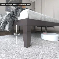 Costway King Size 14'' Wooden Bed Frame Mattress Platform Wood Slats Support EspressoNatural -Living Space Shop GUEST 280d34b9 e80c 44d5 bd54 242d64add439