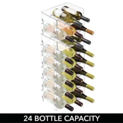MDesign Plastic Stackable Wine Bottle Storage Organizer Rack -Living Space Shop GUEST 2819ffbf 232c 4f11 a6be 8d45ffaad758