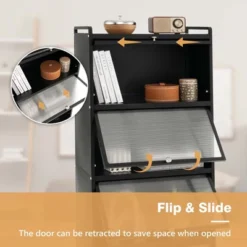 Costway 5-Tier Kitchen Baker's Rack Storage Cabinet Mobile Microwave Stand Flip-up Doors 13 Costway 5-Tier Kitchen Baker's Rack Storage Cabinet Mobile Microwave Stand Flip-up Doors -Living Space Shop GUEST 2909b933 4468 4201 a8f1 693552550d89