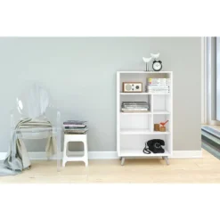40.75" Sidney 4 Shelf Bookshelf White - Polifurniture -Living Space Shop GUEST 2948bf40 71b3 437f a19a 993ad71f4fd1