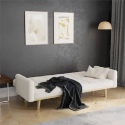 Benedict Wooden Futon Ivory - Room & Joy -Living Space Shop GUEST 29a14a7e 8918 46e9 811f 506352cef1c8