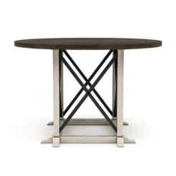 5pc Piker Round Dining Set Dark Walnut/Antique White - HOMES: Inside + Out -Living Space Shop GUEST 2b6b1183 762e 4f43 bd6f 1636f1747b66