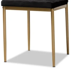4pc Blaise Velvet Fabric Upholstered And Metal Dining Chair Set - Baxton Studio -Living Space Shop GUEST 2b917c7b a6b9 489d 9e7e 9662ecc880a9