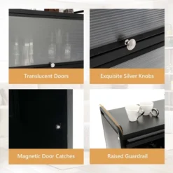 Costway 5-Tier Kitchen Baker's Rack Storage Cabinet Mobile Microwave Stand Flip-up Doors 17 Costway 5-Tier Kitchen Baker's Rack Storage Cabinet Mobile Microwave Stand Flip-up Doors -Living Space Shop GUEST 2bf45318 13aa 4694 8c9e 05208f591762