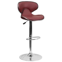 Emma And Oliver Contemporary Cozy Mid-Back Vinyl Adjustable Height Barstool -Living Space Shop GUEST 2c1c8a17 ae6d 43d7 9058 1eae69e12019