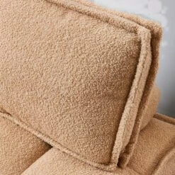 Cecily 31.50"W Square Oversized/Corner Faux Shearling Teddy Upholstered Seating Lounge Chair/Lazy Sofa With Removable Pillow-Maison Boucle -Living Space Shop GUEST 2c39632d 8b70 4c1f 8a42 b76f4760911b