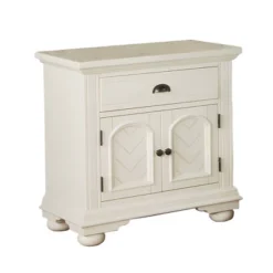 Aiden Cottage 1-Drawer Nightstand With Cabinet Door Chestnut- Picket House Furnishings