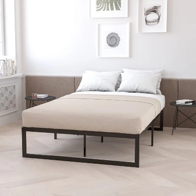 Emma And Oliver 14" Platform Bed Frame & 10" Mattress In A Box - No Box Spring Required 1 Emma And Oliver 14" Platform Bed Frame & 10" Mattress In A Box - No Box Spring Required