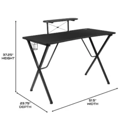 BlackArc Gamma Gaming Desk & Chair Set - Black & Red High Back Gaming Chair With Flip-Up Arms; Desk With Detachable Headphone Hook/Cupholder -Living Space Shop GUEST 2fc70bdb 9bd1 479c a139 21bc12b8e1ec