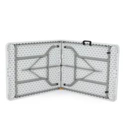 JOMEED UP041 6 Foot Long Portable Plastic Folding Multipurpose Utility Picnic Table With Powder Coated Steel Legs And Built In Carry Handle, White 6 JOMEED UP041 6 Foot Long Portable Plastic Folding Multipurpose Utility Picnic Table With Powder Coated Steel Legs And Built In Carry Handle, White -Living Space Shop GUEST 301222bc 07dc 4bfb 9954 f5922dae7c38