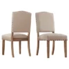 Set Of 2 Cobble Hill Nailhead Accent Dining Chair Wood - Inspire Q