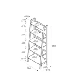 59.84" Calum 5 Shelf Bookshelf Black Cherry - Linon -Living Space Shop GUEST 30b771f4 717b 4923 8599 915076eab5da