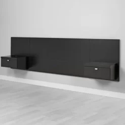 Series 9 Designer Floating Headboard With Nightstands - Prepac