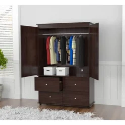 70.9" Video Combo Armoire Espresso - Inval -Living Space Shop GUEST 31383ea5 25cd 433b 933b 991136a117be