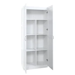 Set Of 2 Hopkins Modern 7 Shelf Freestanding Storage Closets - Manhattan Comfort -Living Space Shop GUEST 31674f3a fd01 46f9 b91c f29489e684e2