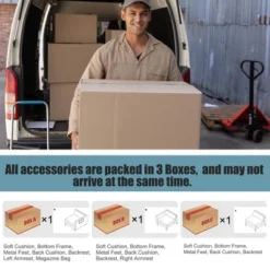 Costway Modern Modular 3-Seat Sofa Couch W/ Side Storage Pocket & Metal Leg -Living Space Shop GUEST 319fb282 56ba 4257 9071 cbd866b20f33