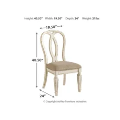 Set Of 2 Realyn Ribbon Back Dining Upholstered Side Chair Chipped White - Signature Design By Ashley -Living Space Shop GUEST 3230d3f9 26bb 4b6d bac9 0b3a4f04729d