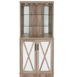 Home Source Grey Wash Corner Bar Cabinet With Mirrored Panels 14 Home Source Grey Wash Corner Bar Cabinet With Mirrored Panels -Living Space Shop GUEST 327a6d7c 8cc0 499c a16e b29eada0c668