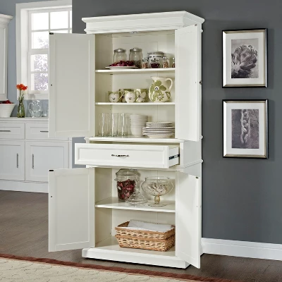 Parsons Pantry Storage Wood/White - Crosley 7 Parsons Pantry Storage Wood/White - Crosley - Image 7