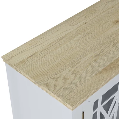 55" Vintage Storage Sideboard Buffet Accent Cabinet - Festivo 4 55" Vintage Storage Sideboard Buffet Accent Cabinet - Festivo - Image 4