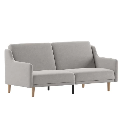 Emma And Oliver Plush Padded Upholstered Split Back Sofa Futon With Smooth Curved Removable Arms And Wooden Legs 12 Emma And Oliver Plush Padded Upholstered Split Back Sofa Futon With Smooth Curved Removable Arms And Wooden Legs - Image 12