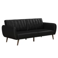 Brittany Futon Convertible Sofa Faux Leather - Novogratz -Living Space Shop GUEST 332a32ef eea7 402f b25e 382449531782