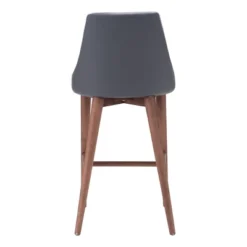 26" Wing Back Faux Leather Counter Height Barstool - Dark Gray - ZM Home -Living Space Shop GUEST 34255b09 9067 4c18 85bf 83f529115863
