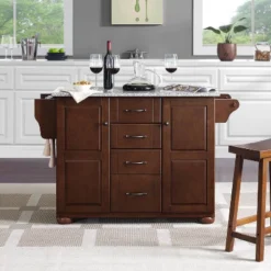 Eleanor Kitchen Island With Solid Granite Top Mahogany - Crosley -Living Space Shop GUEST 349200cf 1774 4370 a821 e4efd41cfe94