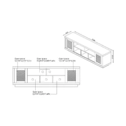 Valla Industrial TV Stand For TVs Up To 70" Black - HOMES: Inside + Out 5 Valla Industrial TV Stand For TVs Up To 70" Black - HOMES: Inside + Out -Living Space Shop GUEST 34d3616a fe9a 400c 91f2 c565ab8044f2