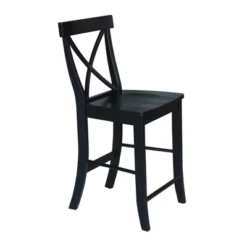 24" Martha X Back Counter Height Barstool - International Concepts -Living Space Shop GUEST 3504d15e 3e77 4f4d a7ce e2406524b7d1