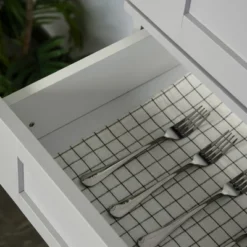 HOMCOM Modern Kitchen Pantry Freestanding Cabinet Cupboard With Doors And Drawer, Adjustable Shelving -Living Space Shop GUEST 351a3d95 7dfb 4f03 b33e 892a9e6705d9