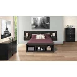 Series 9 Designer Floating Headboard With Nightstands - Prepac -Living Space Shop GUEST 3525bc17 d599 46f0 8f65 2b71ef93439e