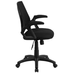 Flash Furniture Mid-Back Designer Black Mesh Swivel Task Office Chair With Open Arms -Living Space Shop GUEST 359de9d7 37c2 4d02 a16b e9db4b93a57b