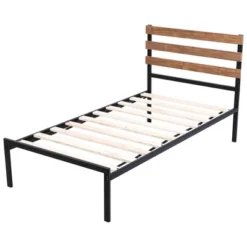 Costway Twin Size Metal Platform Bed Frame Mattress Foundation Wooden Headboard 21 Costway Twin Size Metal Platform Bed Frame Mattress Foundation Wooden Headboard -Living Space Shop GUEST 3625b2dc 70f9 4c5f b2e1 0b327537f9cc